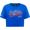 Pro Standard Womens NFL Script Tail Cotton Single Short Sleeve Boxy Tee(Royal Blue)