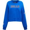 Pro Standard Womens NFL Varsity Blues Brushed Back French Terry Crewneck Sweatshirt(Royal Blue)