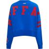 Pro Standard Womens NFL Wingspan Brushed Back French Terry Crewneck Sweatshirt(Royal Blue)