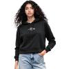 Pro Standard Womens NFL Wingspan Cropped Pullover Hoodie(Black)