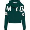 Pro Standard Womens NFL Wingspan Cropped Pullover Hoodie(Forest Green)