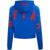 Pro Standard Womens NFL Wingspan Cropped Pullover Hoodie(Royal Blue)