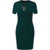 Womens NBA Classic Chenille Cotton Body Con Dress(Forest Green)