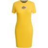Womens NBA Classic Chenille Cotton Body Con Dress(Yellow)