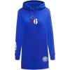 Womens NBA Classic Chenille Hoodie Dress(Royal Blue)