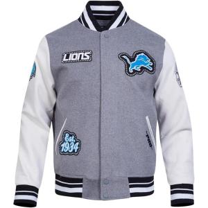 Mens NFL DIY Pick Stitch Varsity Jacket(Grey)
