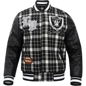 Mens NFL Pro Prep Varsity Jacket(White)
