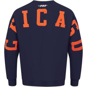 Mens NFL Wingspan Fleece Crewneck Sweatshirt(Midnight Navy)