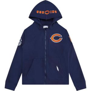 Pro Standard Big Boys NFL Classic Chenille Full Zip Hoodie(Midnight Navy)