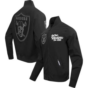 Pro Standard Men’s Black Las Vegas Raiders Paint The City Twill Full-Zip Jacket