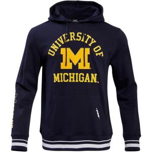 Pro Standard Mens College Classic Chenille Pull Over Hoodie(Midnight Navy)
