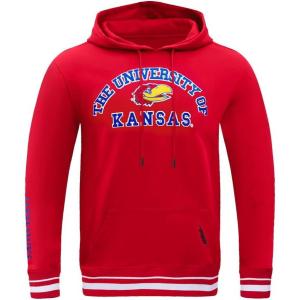 Pro Standard Mens College Classic Chenille Pull Over Hoodie(Red)