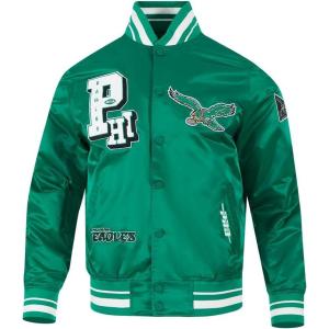 Pro Standard Mens NFL Best of Satin Jacket Royal(Kelly Green)