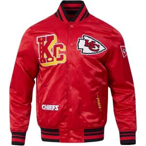 Pro Standard Mens NFL Best of Satin Jacket Royal(Red/Black)