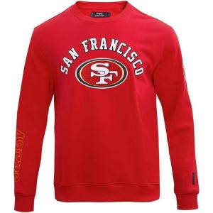 Pro Standard Mens NFL Classic Bristle Brushed Back French Terry Pull Over Hoodie(Red)