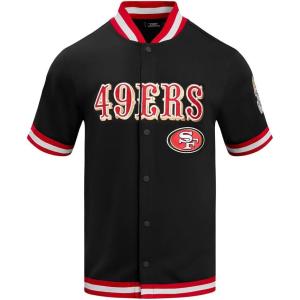 Pro Standard Mens NFL Classic Chenille Button Down(Black/Red)