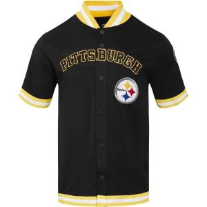 Pro Standard Mens NFL Classic Chenille Button Down(Black/Yellow)
