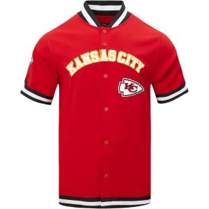 Pro Standard Mens NFL Classic Chenille Button Down(Red/Black)