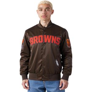 Pro Standard Mens NFL Classic Satin Jacket(Brown)
