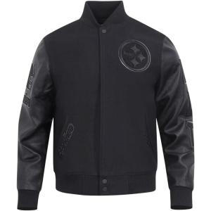 Pro Standard Mens NFL Classic Triple Black Varsity Jacket(Triple Blk)