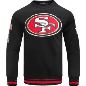 Pro Standard Mens NFL Mash Up Brushed Back French Terry Crewneck Sweatshirt(Black)