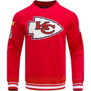 Pro Standard Mens NFL Mash Up Brushed Back French Terry Crewneck Sweatshirt(Red)