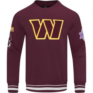 Pro Standard Mens NFL Mash Up Brushed Back French Terry Crewneck Sweatshirt(Wine)