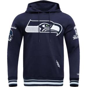 Pro Standard Mens NFL Mash Up Brushed Back French Terry Pull Over Hoodie(Midnight Navy)