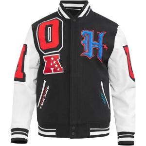 Pro Standard Mens NFL Mash Up Varsity Jacket(Black/White)