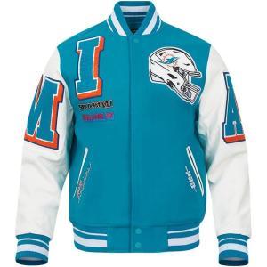 Pro Standard Mens NFL Mash Up Varsity Jacket(Teal)