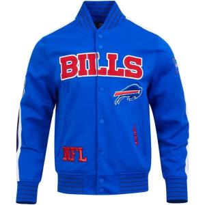 Pro Standard Mens NFL Pro Game Day Jacket Double Knit Jacket(Royal Blue/Whte/Midnight Navy)