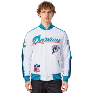 Pro Standard Mens NFL Pro Game Day Jacket Double Knit Jacket(White/ Teal/ Black)