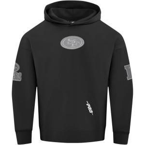 Pro Standard Mens NFL Reverse French Terry Brushed Back French Terry Pull Over Hoodie(Black)