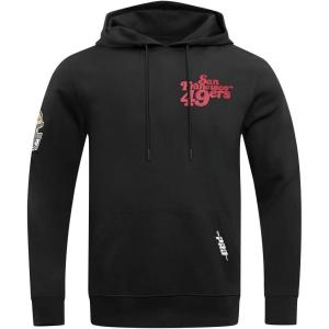 Pro Standard Mens NFL Souvenir Brushed Back French Terry Pull Over Hoodie(Black)