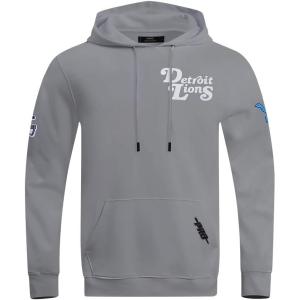 Pro Standard Mens NFL Souvenir Brushed Back French Terry Pull Over Hoodie(Grey)