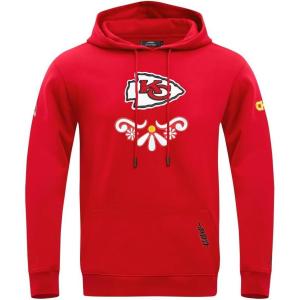 Pro Standard Mens NFL Sugar Skull Brushed Back French Terry Pull Over Hoodie(Red)