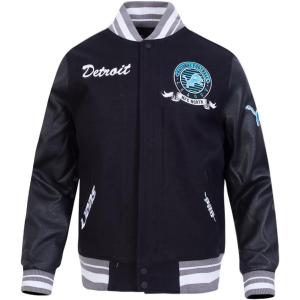 Pro Standard Mens NFL Team Badge Varsity Jacket(DETROIT LIONS)