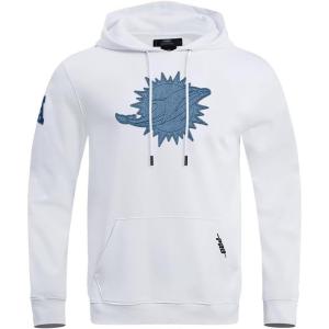 Pro Standard Mens NFL Varsity Blues Brushed Back French Terry Pull Over Hoodie(White)