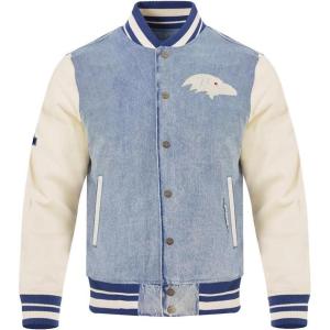 Pro Standard Mens NFL Varsity Blues Denim Jacket(Blue)