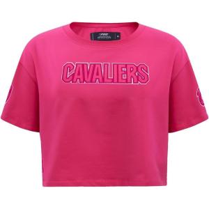 Pro Standard NBA Womens Womens NBA Classic Triple Pink Cotton Short Sleeve Boxy Tee(Beetroot Purple)