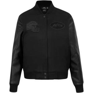 Pro Standard Womens NFL Classic Triple Black Varsity Jacket(Jet Black)