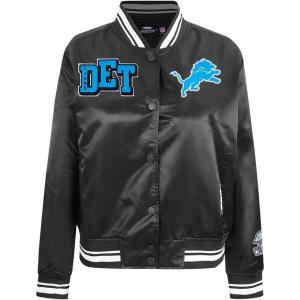 Pro Standard Womens NFL Mash Up Satin Jacket(Black)