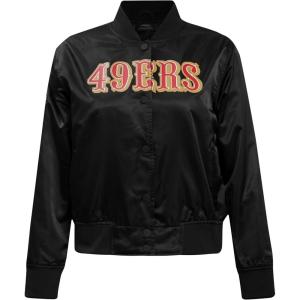 Pro Standard Womens NFL San Francisco 49ers Classic Chenille Satin Jacket Black S