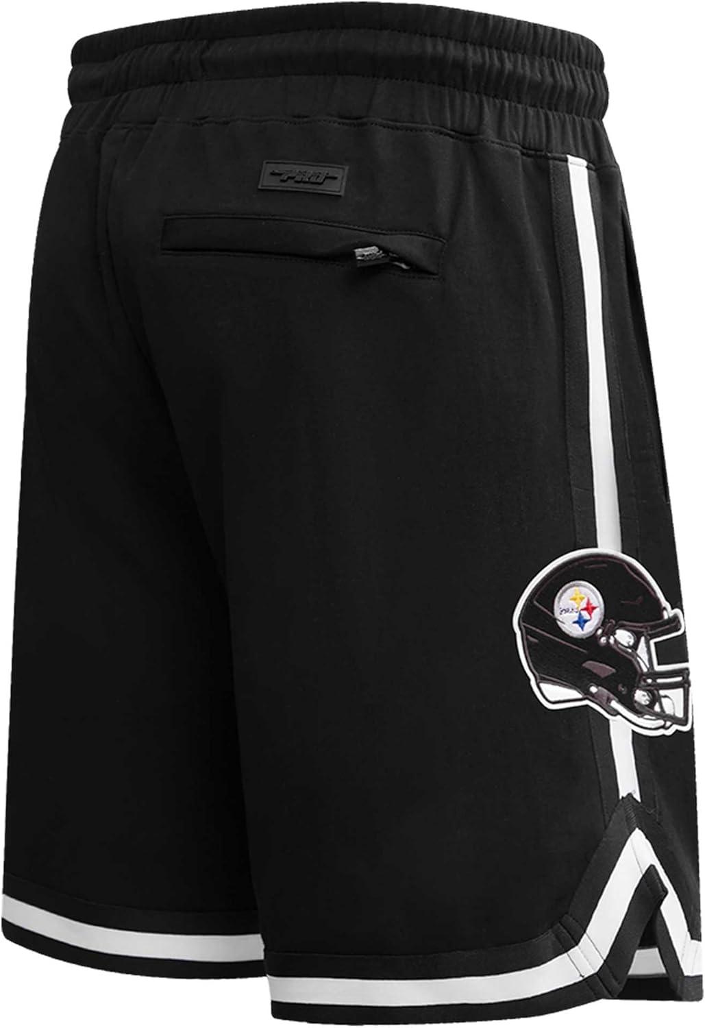 imageMens NFL Classic Chenille Cotton Double Knit ShortPittsburgh Steelers Black