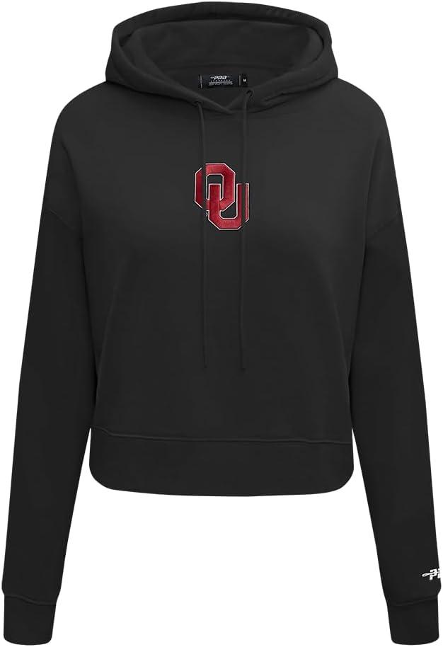 imagePRO STANDARD Womens College Wingspan Brushed Back French Terry Cropped Pullover HoodieBlack