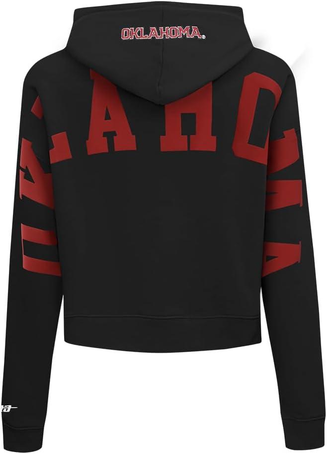 imagePRO STANDARD Womens College Wingspan Brushed Back French Terry Cropped Pullover HoodieBlack