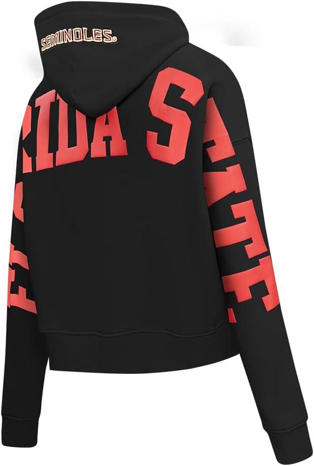 imagePRO STANDARD Womens College Wingspan Brushed Back French Terry Cropped Pullover HoodieBlack