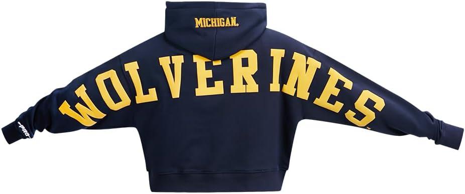 imagePRO STANDARD Womens College Wingspan Brushed Back French Terry Cropped Pullover HoodieMidnight Navy