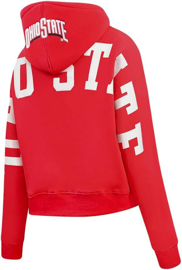imagePRO STANDARD Womens College Wingspan Brushed Back French Terry Cropped Pullover HoodieRed