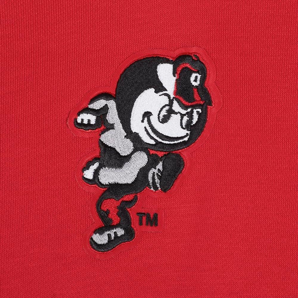 imagePRO STANDARD Womens College Wingspan Brushed Back French Terry Cropped Pullover HoodieRed